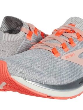 Brooks Women's Gray and Coral Athletic Running Shoes